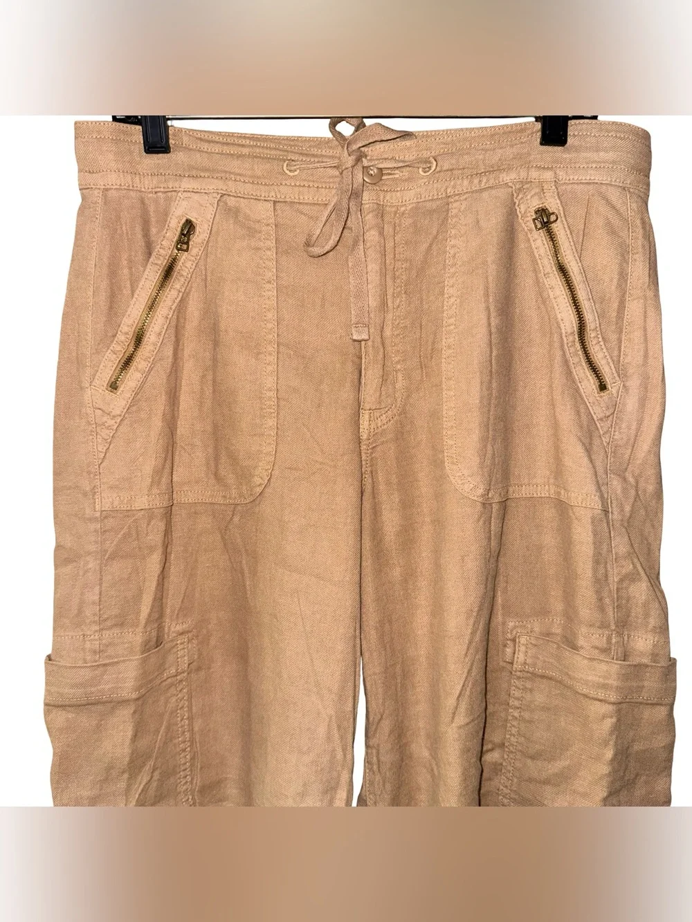 American Eagle Dreamy Drape Drawstring Baggy Wide Leg Cargo Pants women’s sz 8